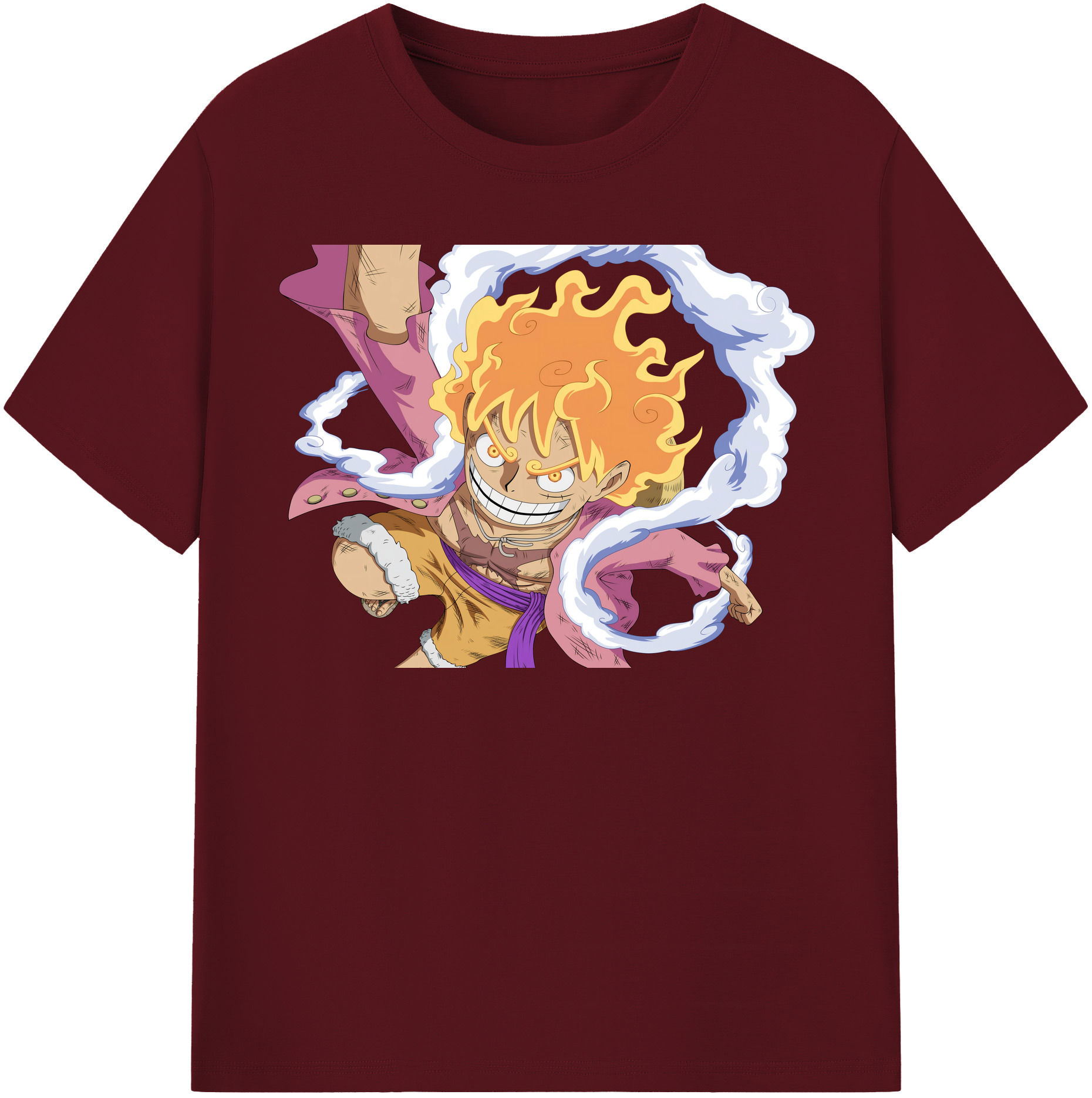 ワンピース モンキー・D・ルフィ ONE PIECE Monkey D. Luffy 綿100％半袖Tシャツ（フロントプリント）